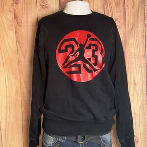 Nike Air Jordan Sweatshirt Men's Medium‎ Black 23 Jumpman Basketball